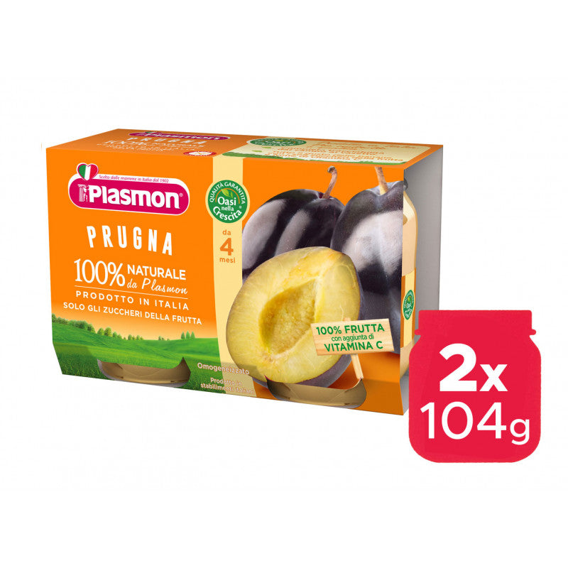 Plasmon Prune Puree - 2 x 104 g