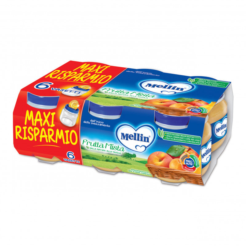 Mellin Mixed Fruit Purée - 6 x 100 g