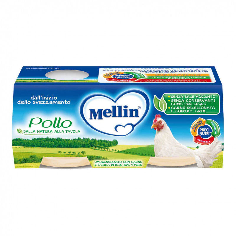 Aliment homogénéisé pour poulet Mellin - 2 x 80 g