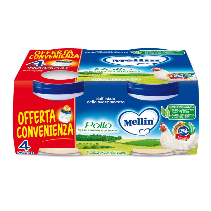 Mellin Chicken Homogenized Baby Food - 4 x 80 g