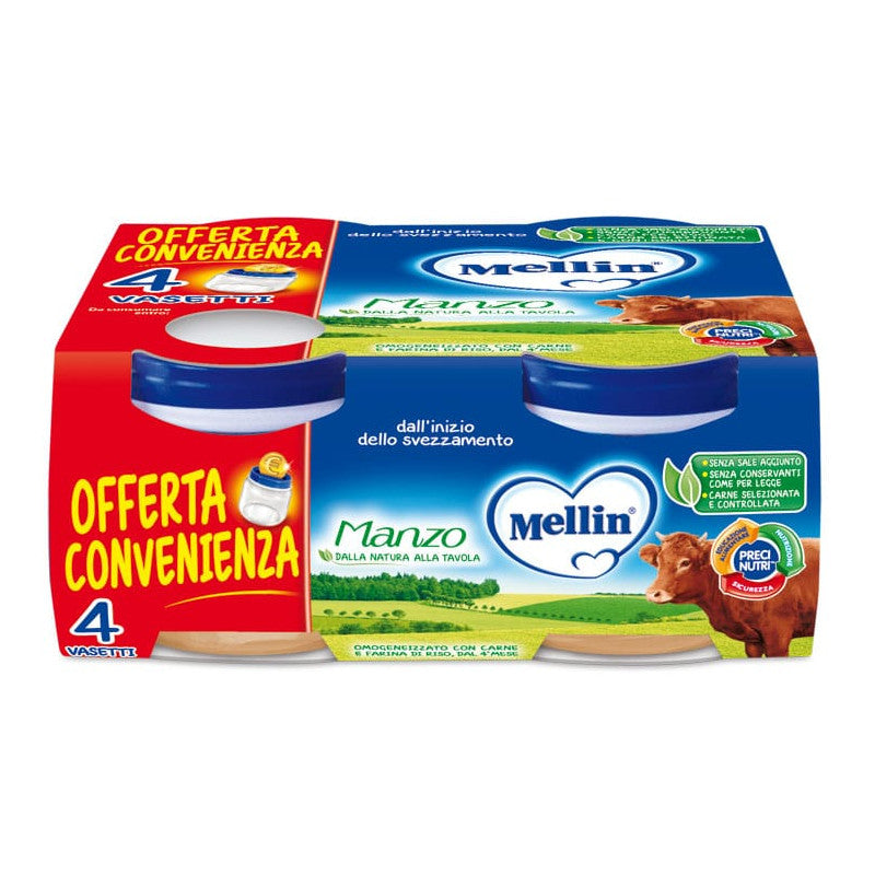 Mellin Homogenized Beef - 4 x 80 g