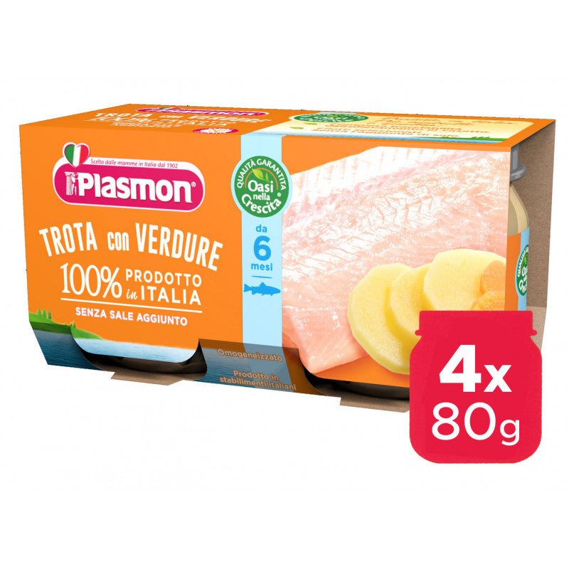 Plasmon Trout Purée - 4 x 80 g