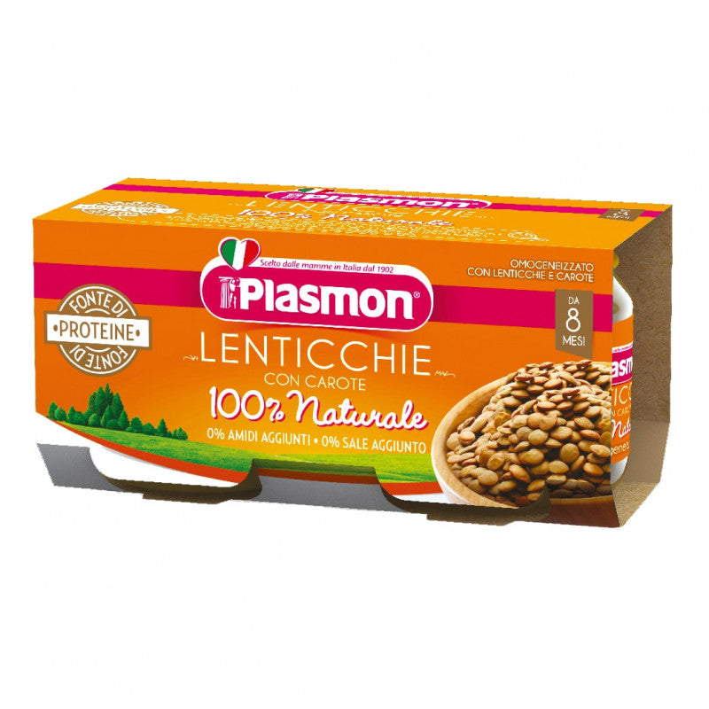 Plasmon Lentils with Carrots Purée