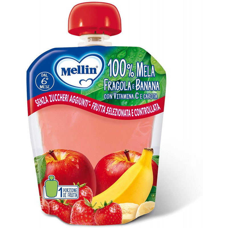 Mellin 100% Fruit Snack - Strawberry and Banana