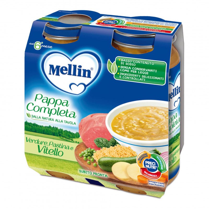 Mellin Complete Meal - Vegetables, Pasta, and Veal