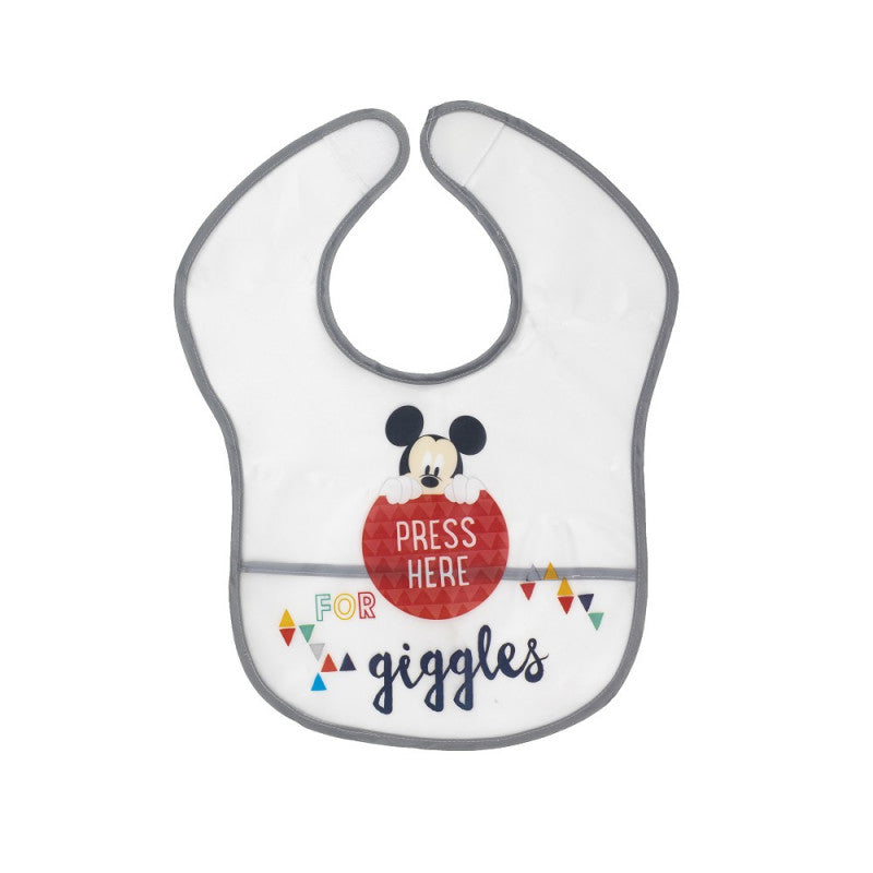 Set of 2 Plastic Bibs - Disney Mickey Mouse