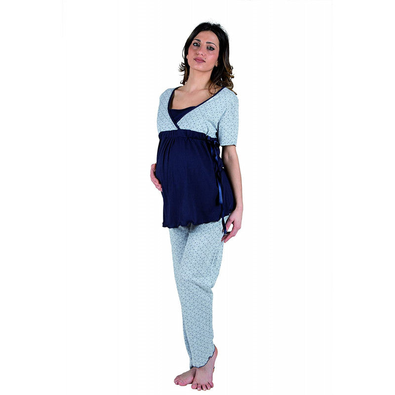 Pajamas with Bow, Short Sleeve - T6