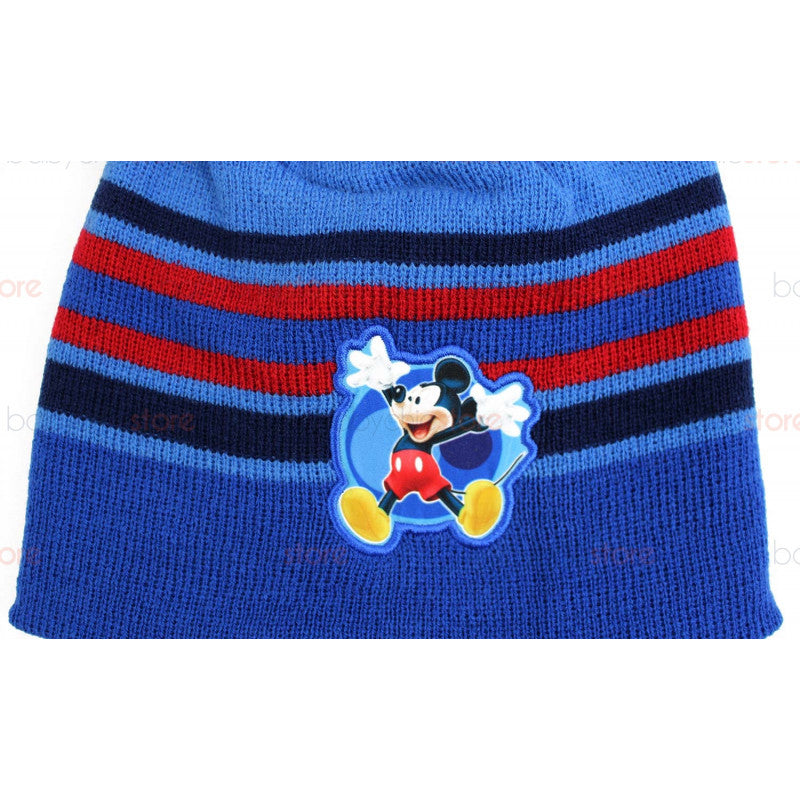 Mickey Mouse Scarf, Hat, and Gloves Set - Blue