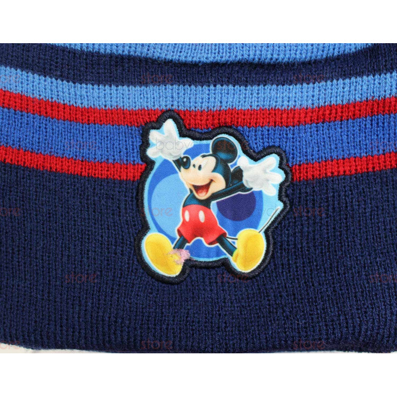 Mickey Mouse Scarf, Hat, and Gloves Set Red