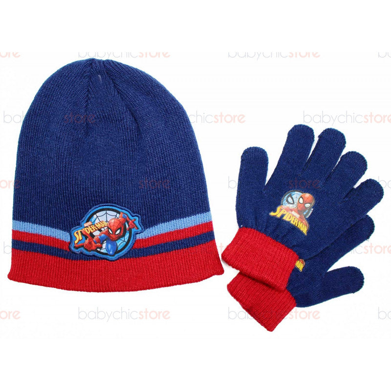 Spider-Man Hat and Gloves Set - Blue/Red