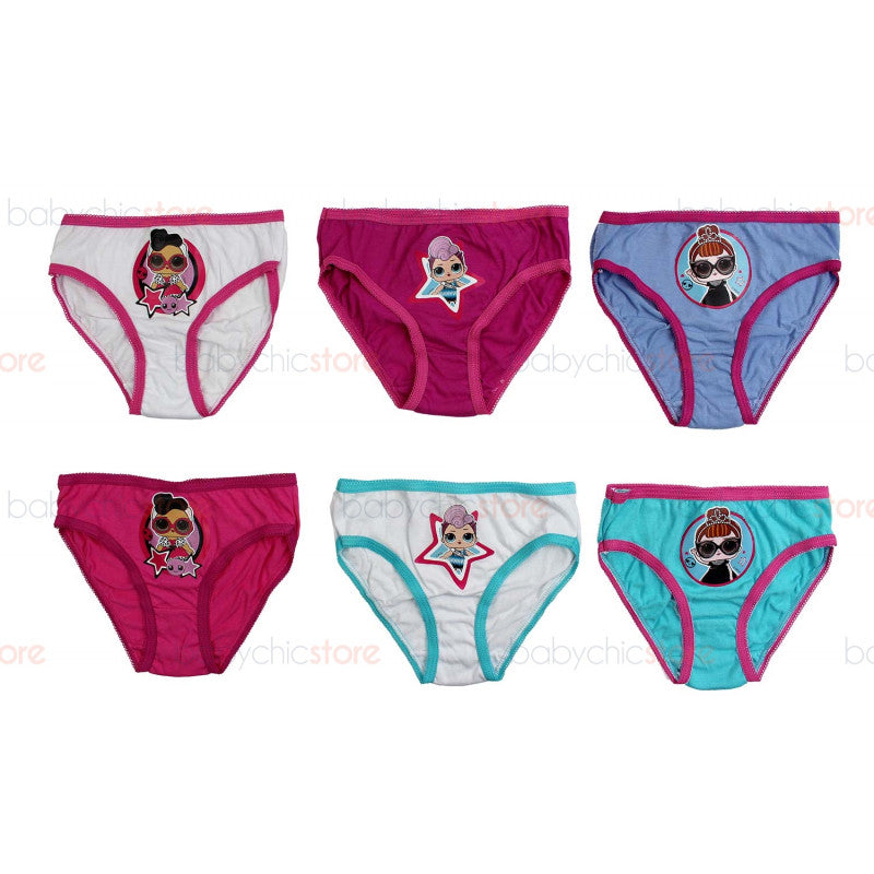LOL Surprise 6-Pack Briefs - Ages 6-8