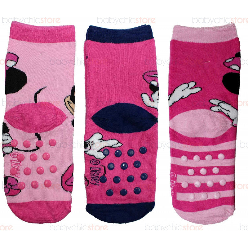 3 Pairs Non-Slip Minnie Socks