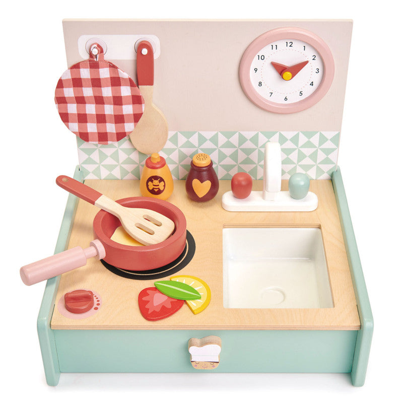 Portable Wooden Play Kitchen