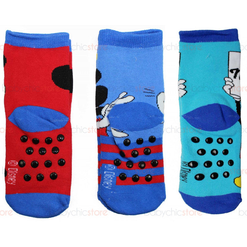 3 Pairs Anti-slip Mickey Mouse Socks