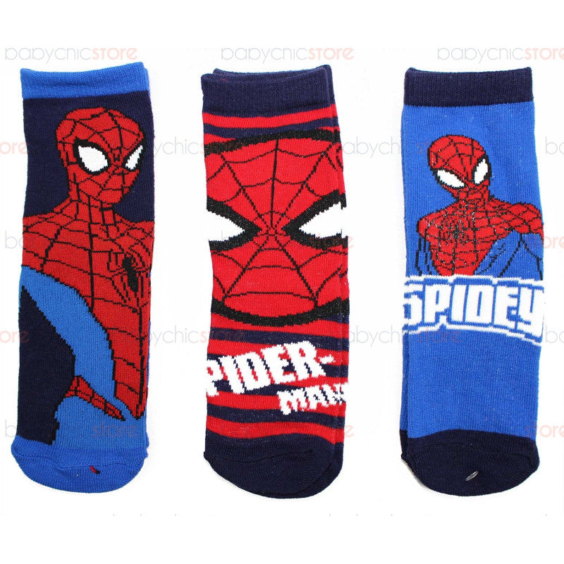 Set of 3 Pairs of Spiderman Socks - 27/30