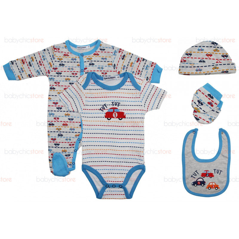 Complete Body and Sleepsuit Set Car - 3 Months