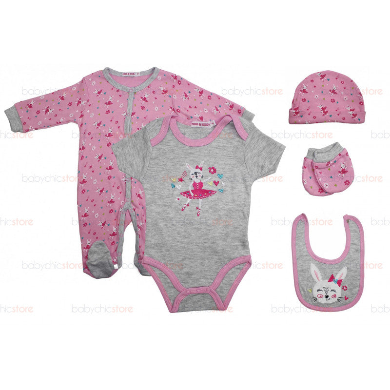 Complete Set Rabbit Bodysuit and Romper - 6 Months
