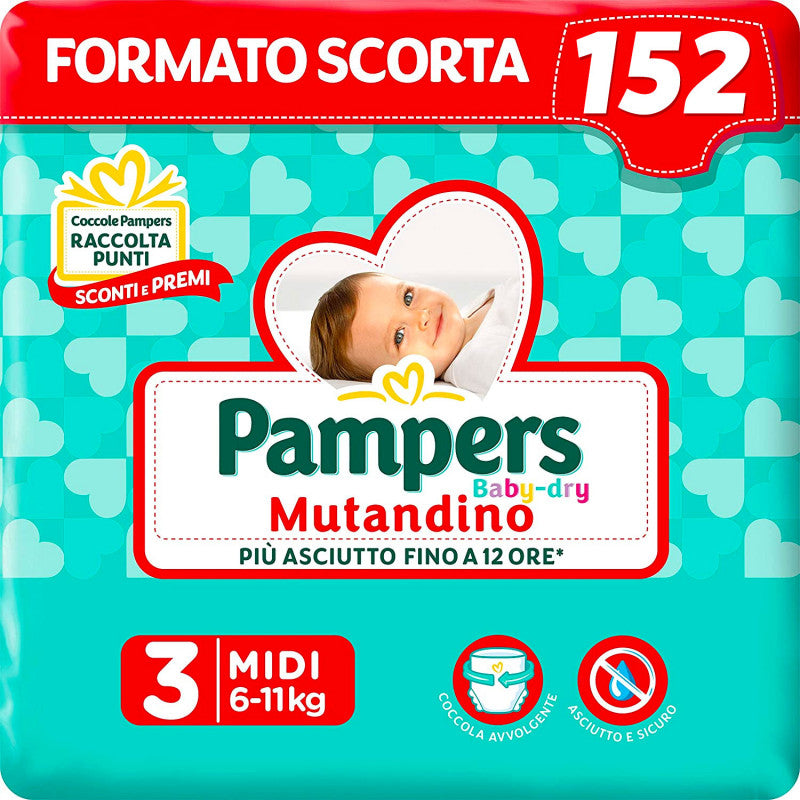 Pampers Baby Dry Nappy Pants - Size 3