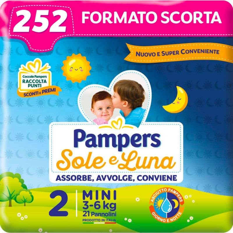 Pampers Sole e Luna Nappies Size 2 - Economy Pack