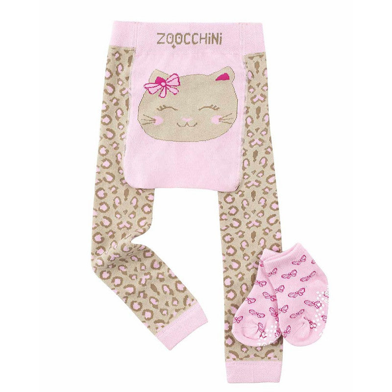 Leggings and Anti-Slip Socks Set - Kitten 6-12 Months