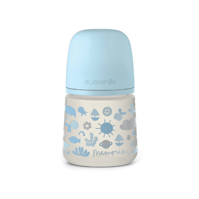 Suavinex Memories Blue Feeding Bottle - 150 ml