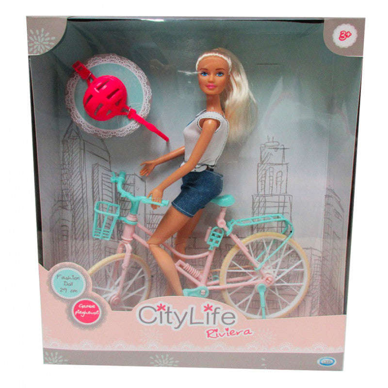 City Life - Doll with Riviera Bicycle