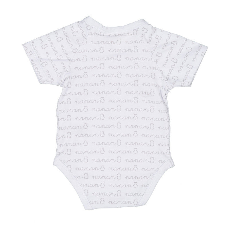 Nanan White Short-Sleeved Bodysuit 0-6 Months