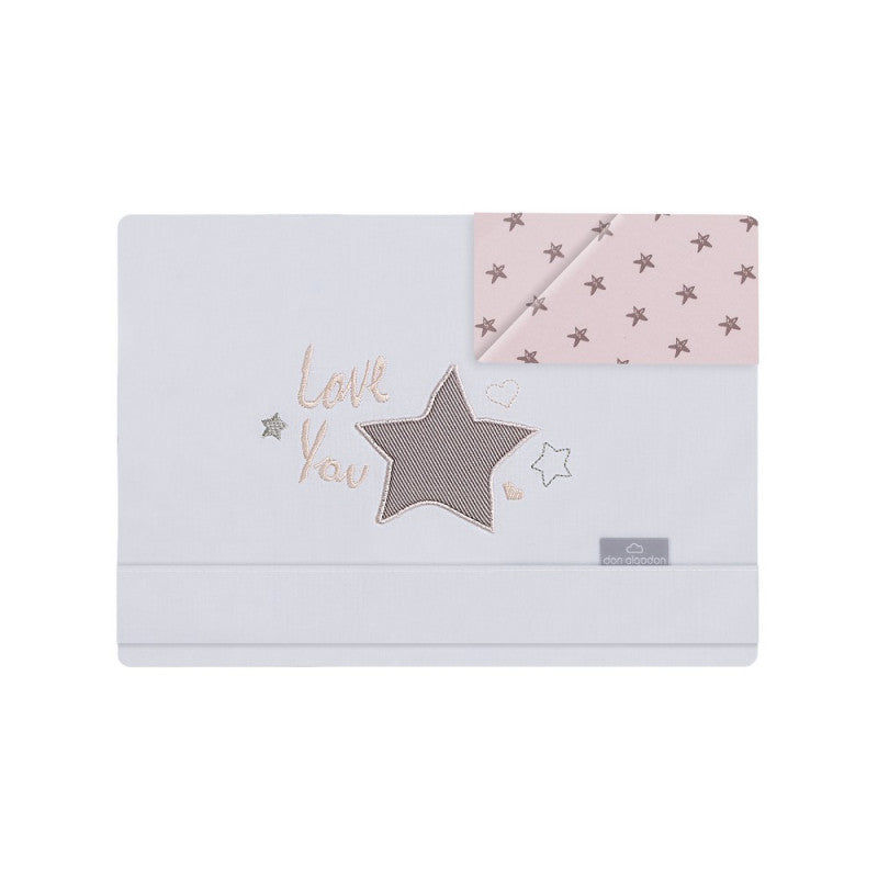 Love You Crib Sheet Set - Pink