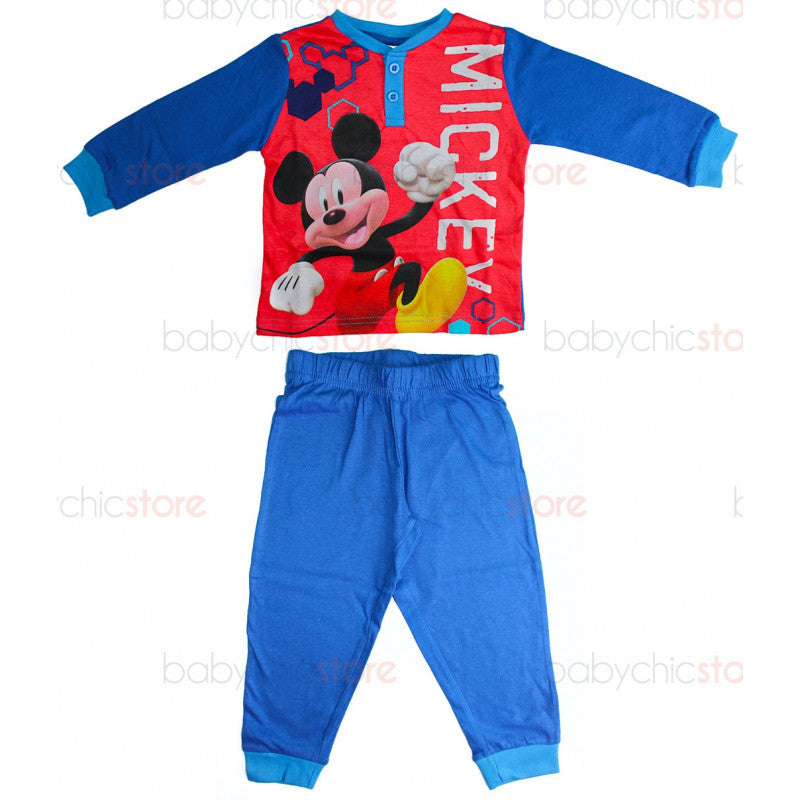 Red Mickey Mouse Spring/Summer Pyjamas - 4 Years