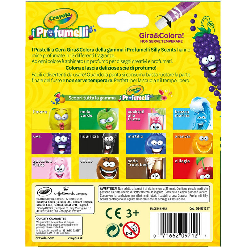 12 Twistable Crayons Twist & Color - Scented