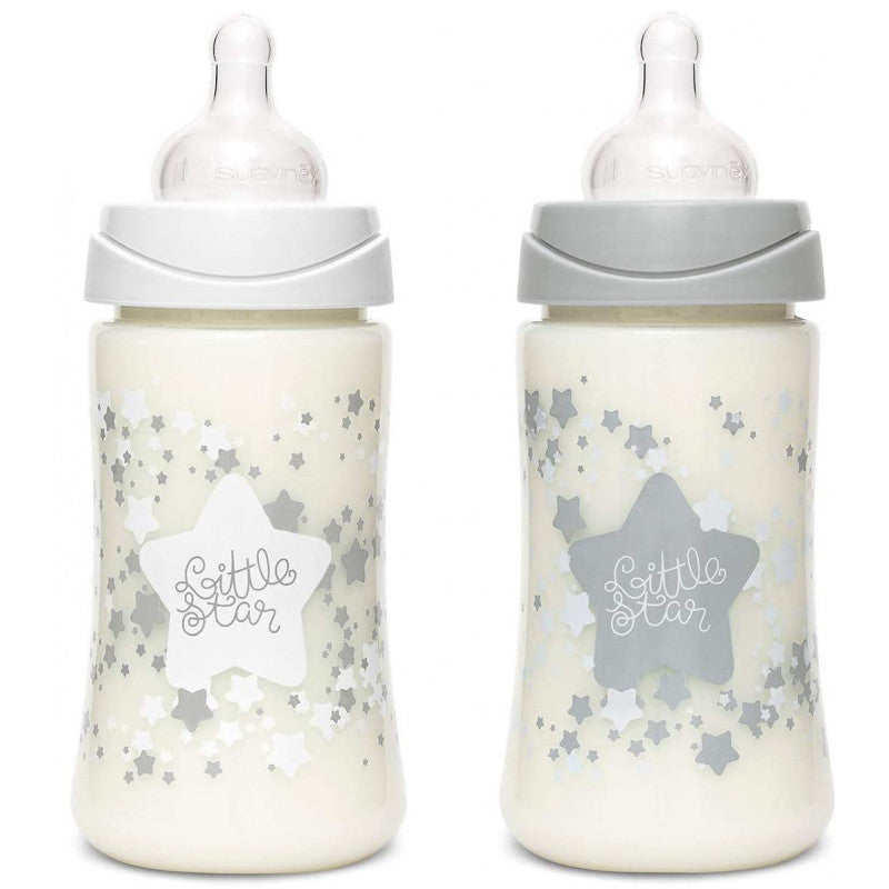 Suavinex Little Star Set 4 Bottles + Soother - White