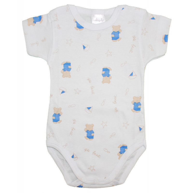 2-Pack Blue Bear Bodysuits - 0 Months