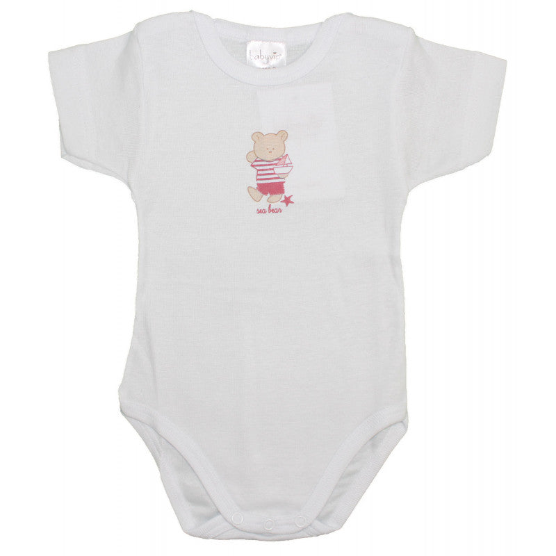 Set of 2 Pink Bear Bodysuits - 6 Months
