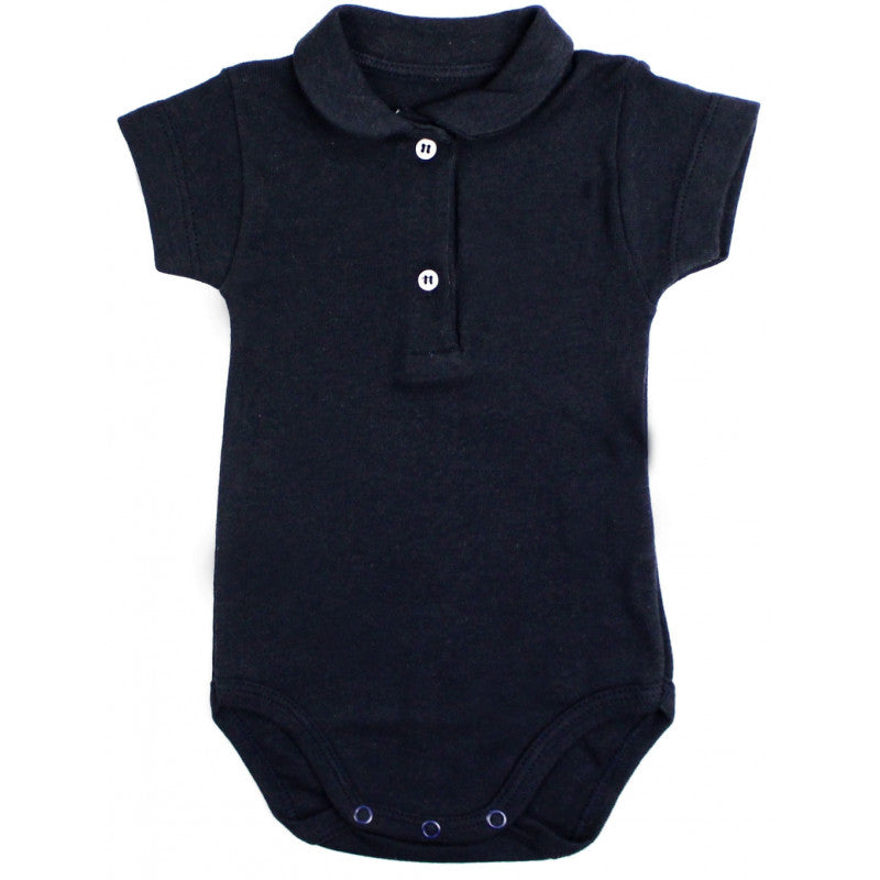 Newborn Polo Bodysuit Blue - 1 Month