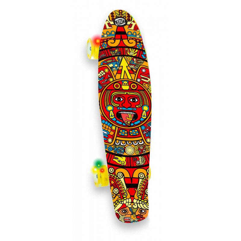 Skateboard with LED Wheels - Orange