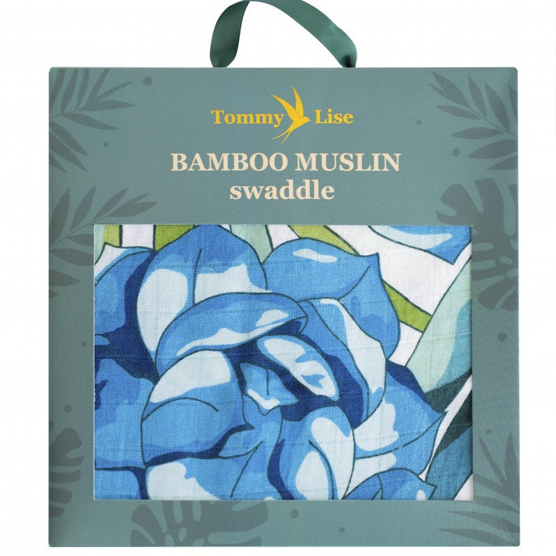 Mousseline Tommy Lise Bamboo Azure Blossom