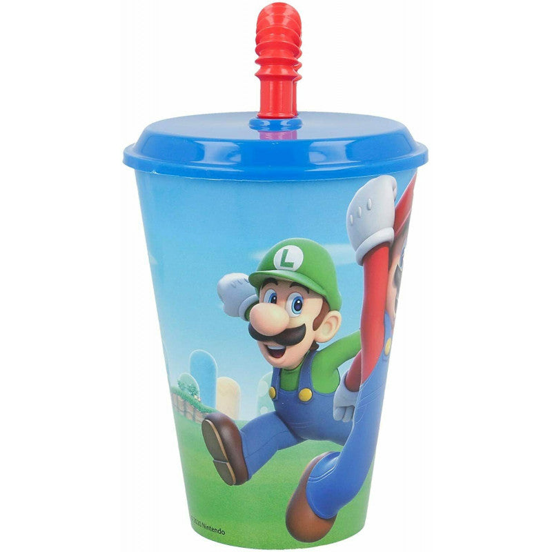 Verre avec paille Mario Bross