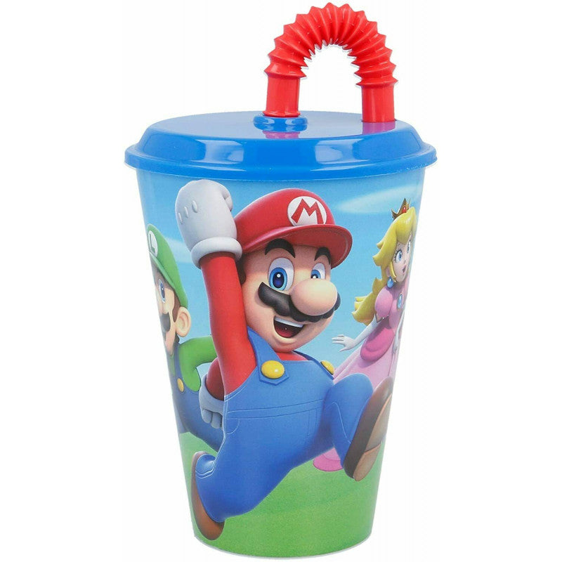 Verre avec paille Mario Bross