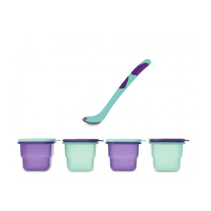 Set de Cuillères avec Bocaux - Bleu Clair
