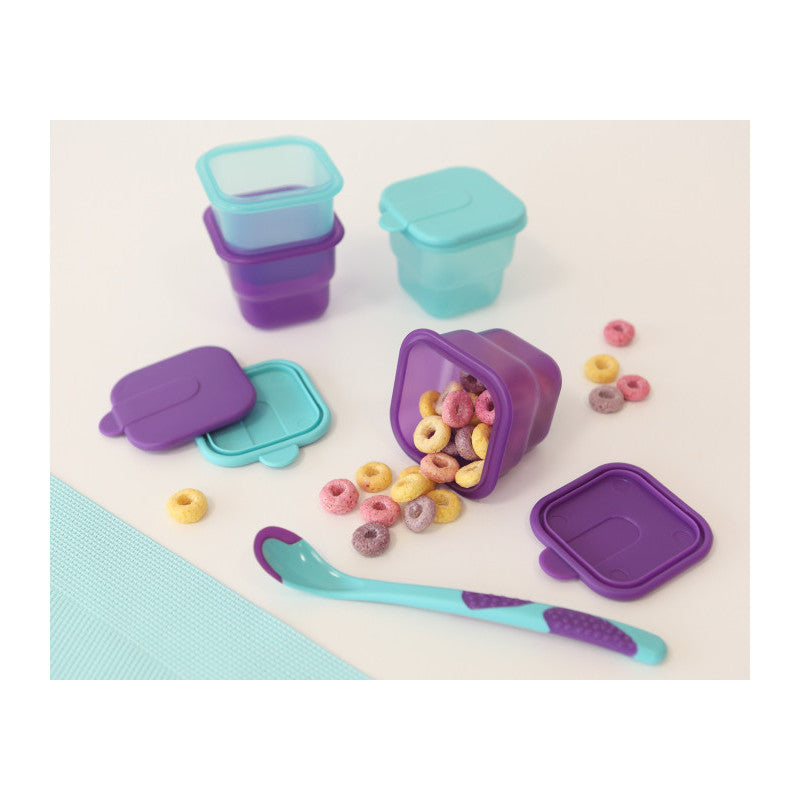 Set de Cuillères avec Bocaux - Bleu Clair
