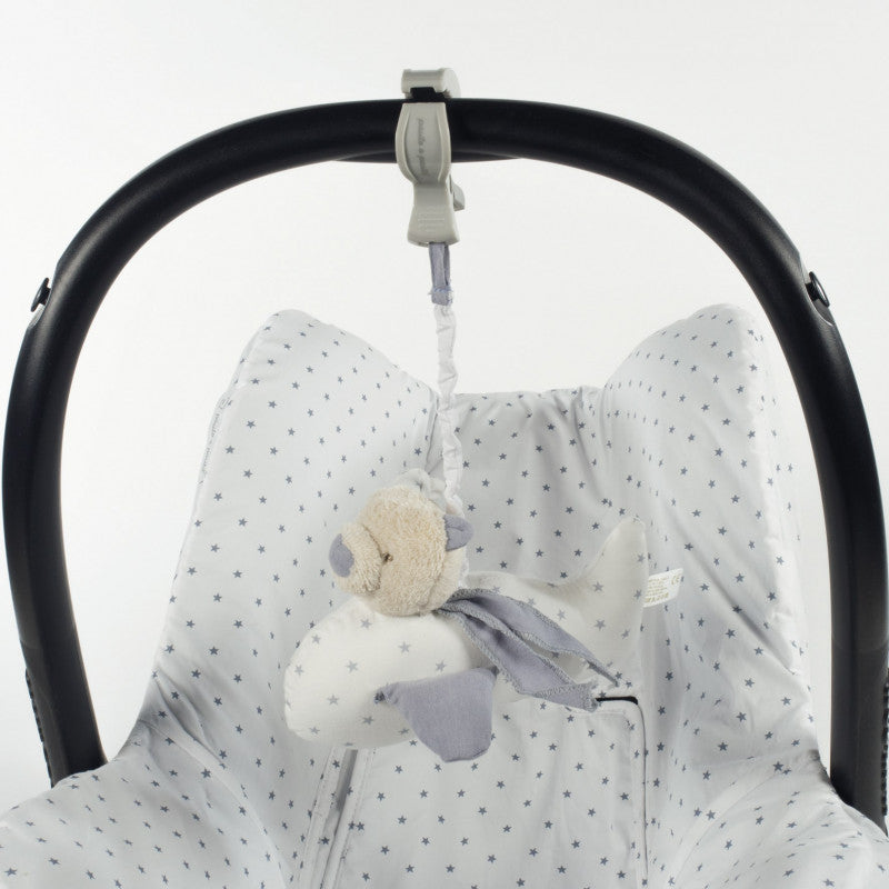 Ours en peluche musical en avion - Bleu
