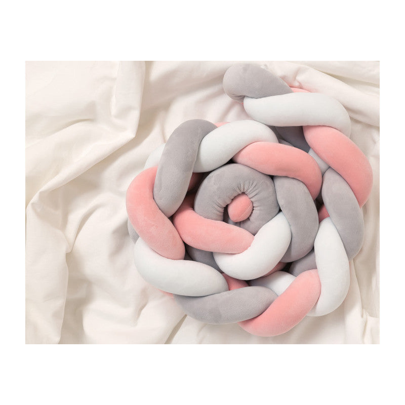 Réducteur de tresse pour lit bébé - Rose / Gris - 2