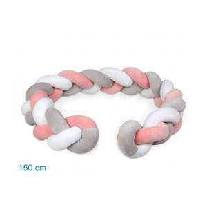 Réducteur de tresse pour lit bébé - Rose / Gris - 3