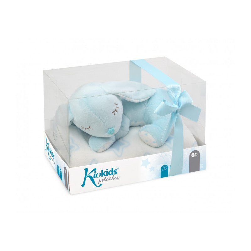Lapin en Peluche avec Housse - Bleu Clair
