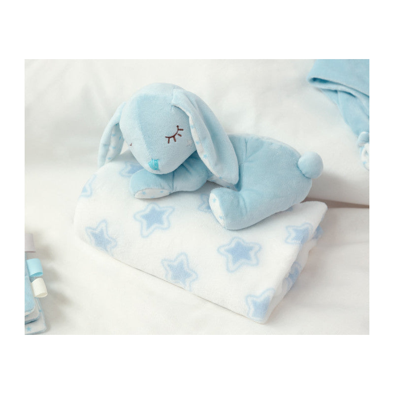 Lapin en Peluche avec Housse - Bleu Clair