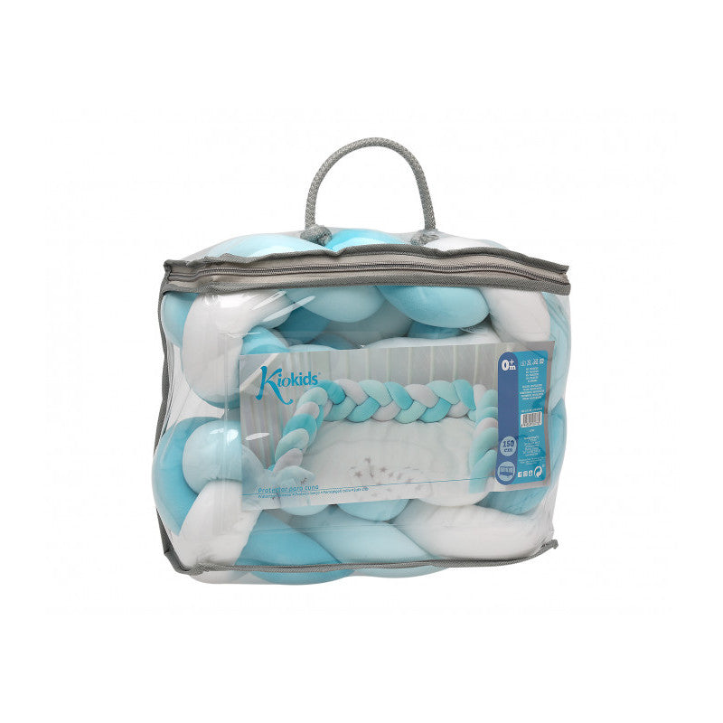 Réducteur de tresse pour lit bébé - Bleu clair - 5