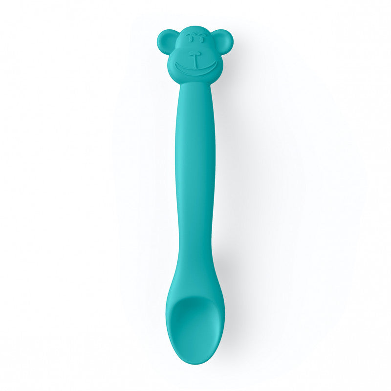 Cuillère En Silicone Pour Bébé +4 Mois - Vert