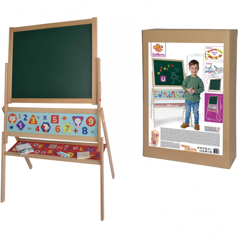 Wooden Magnetic Easel Whiteboard