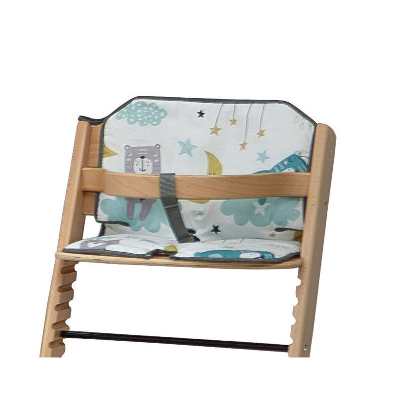 Coussin pour chaise haute en bois
