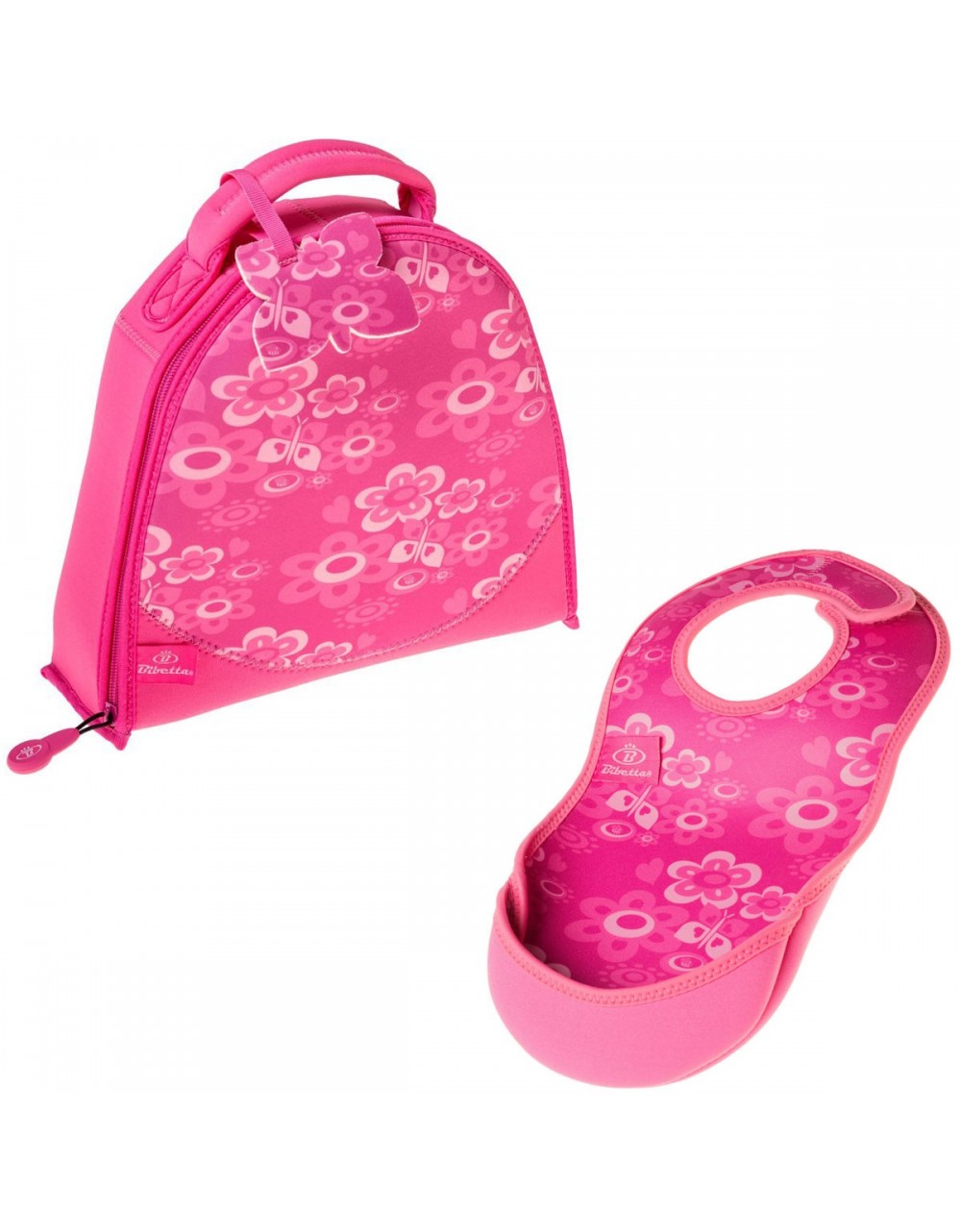 Pink Neoprene Backpack and Bib Set